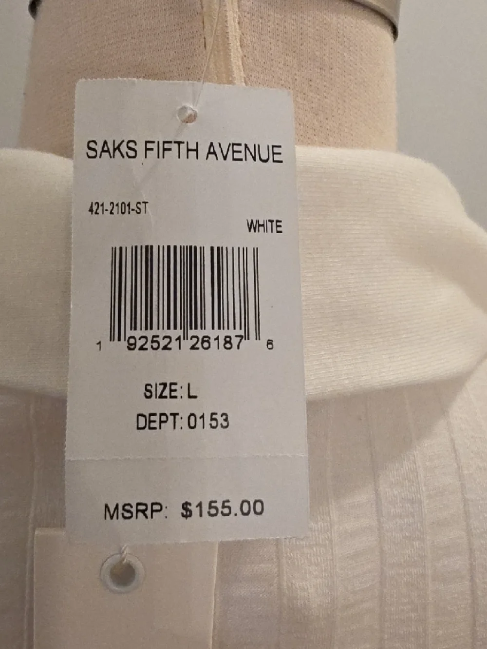Jonathan Simkhai Cream Ribbed Polo Top size L new with tags - Picture 5 of 9